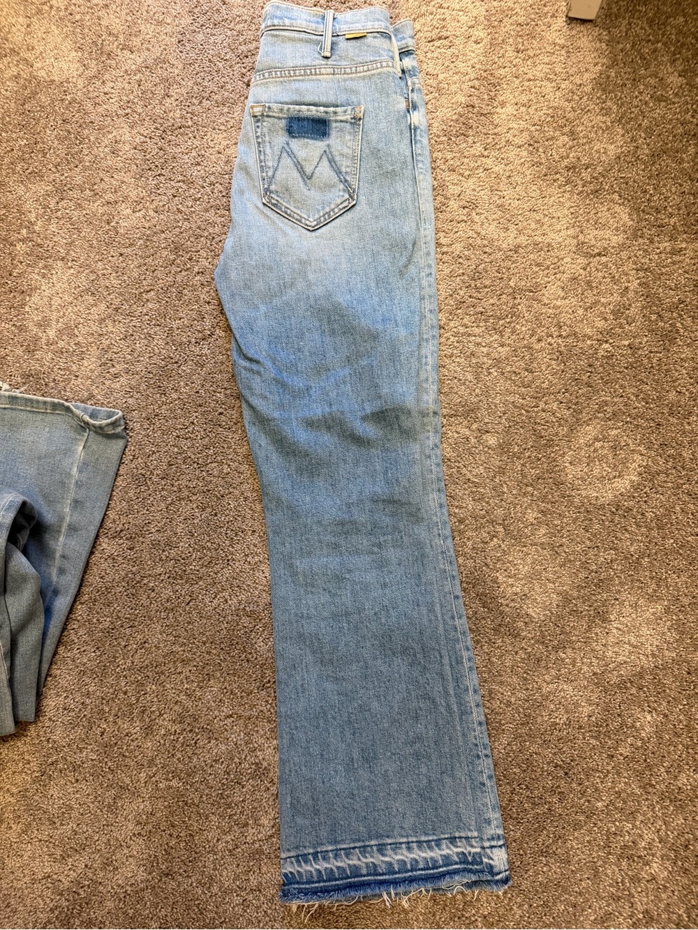 MOTHER Light Wash Straight-Leg Jeans